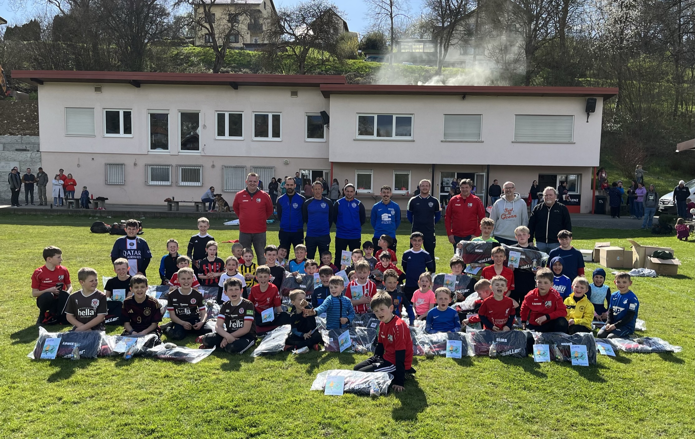 Eine Familie am Meer